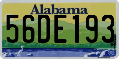 AL license plate 56DE193