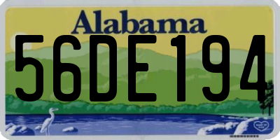 AL license plate 56DE194