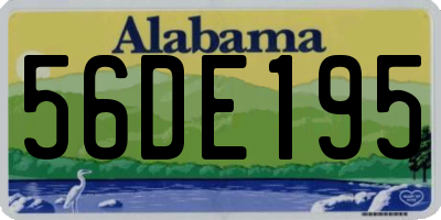 AL license plate 56DE195