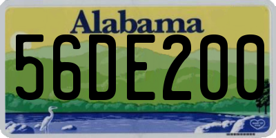 AL license plate 56DE200