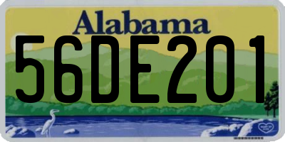 AL license plate 56DE201