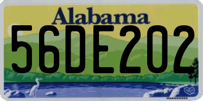 AL license plate 56DE202