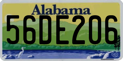 AL license plate 56DE206