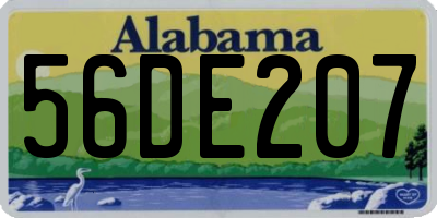 AL license plate 56DE207