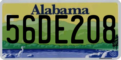 AL license plate 56DE208