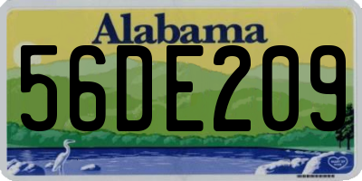 AL license plate 56DE209