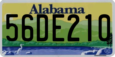 AL license plate 56DE210