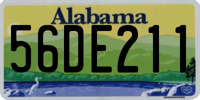 AL license plate 56DE211