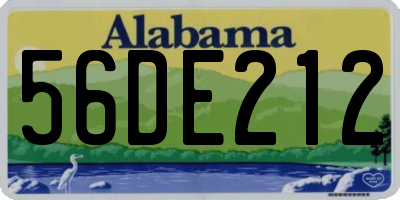 AL license plate 56DE212