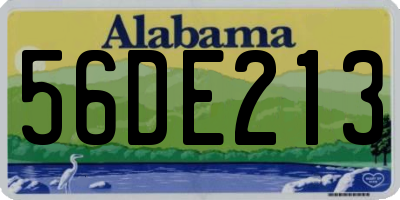 AL license plate 56DE213