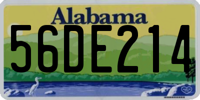 AL license plate 56DE214