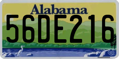 AL license plate 56DE216