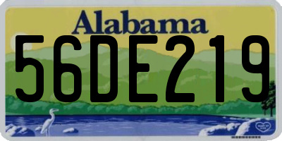 AL license plate 56DE219