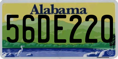 AL license plate 56DE220