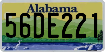 AL license plate 56DE221
