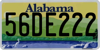 AL license plate 56DE222