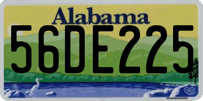 AL license plate 56DE225