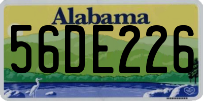 AL license plate 56DE226