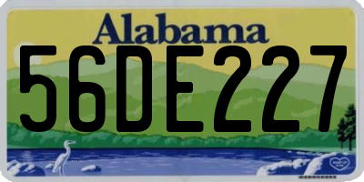 AL license plate 56DE227