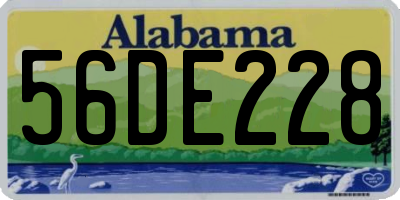 AL license plate 56DE228