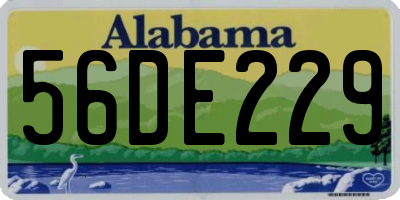 AL license plate 56DE229