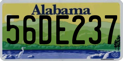 AL license plate 56DE237