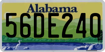 AL license plate 56DE240