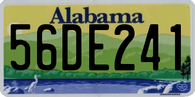 AL license plate 56DE241
