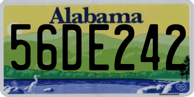 AL license plate 56DE242