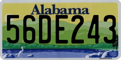 AL license plate 56DE243