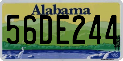 AL license plate 56DE244