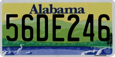 AL license plate 56DE246