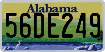 AL license plate 56DE249