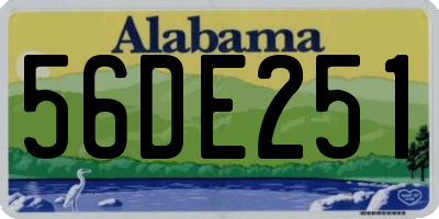 AL license plate 56DE251