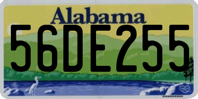 AL license plate 56DE255
