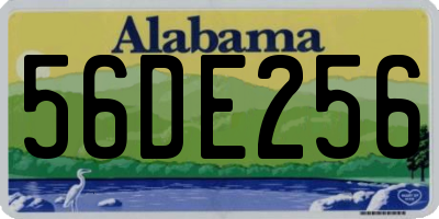 AL license plate 56DE256