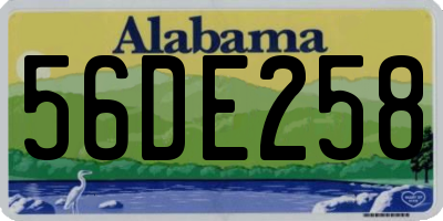 AL license plate 56DE258