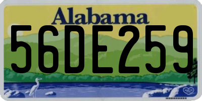 AL license plate 56DE259