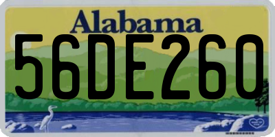 AL license plate 56DE260