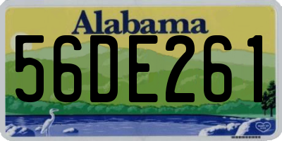 AL license plate 56DE261