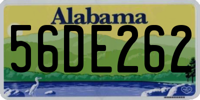 AL license plate 56DE262