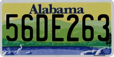 AL license plate 56DE263
