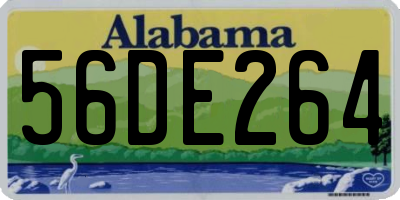 AL license plate 56DE264