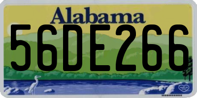AL license plate 56DE266