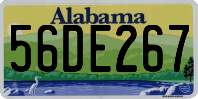 AL license plate 56DE267