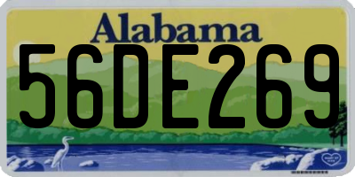 AL license plate 56DE269