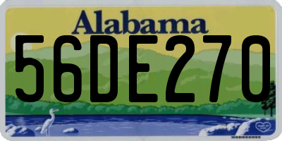 AL license plate 56DE270