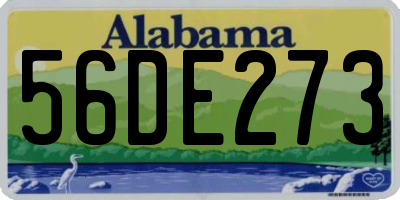 AL license plate 56DE273