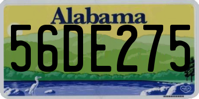 AL license plate 56DE275