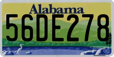 AL license plate 56DE278